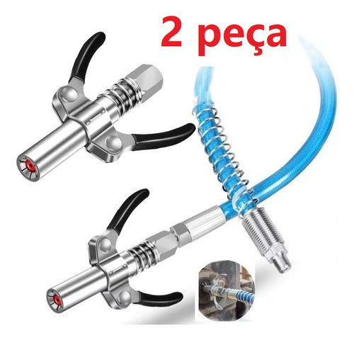 Bomba Pneumática Acoplador De Graxa De Trava Rápida 2pcs 1