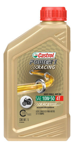 Castrol Power1 10W50 Oil & Universal Oil Filter Kit for Honda Tornado 250 2