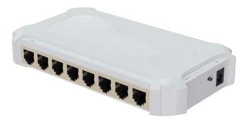 Switch 7 Portas Poe Ativo + Fonte 24v 10a - Simples Connect 0