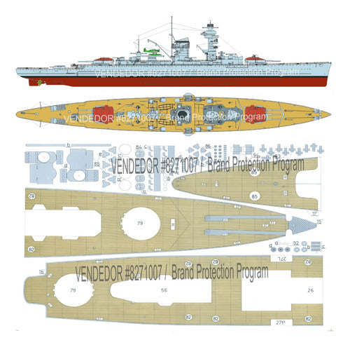 Admiral Scheer + U-25 1.200 Papercraft 0