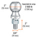 Bocha Para Enganche Trailer 2'' Hasta 1590 Kg Truper Bola-35 1