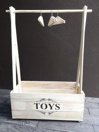 Perchero Infantil Con Cajon De Madera 3