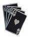 Parche Aplique Bordado Poker Cartas Casino Escalera Negra 5