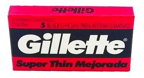 Gillette Red Thin Razor Blades Pack of 5 0