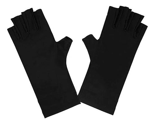 Lycra Gloves with UV Protection + 50 UVA-UVB for Nail Booth 0