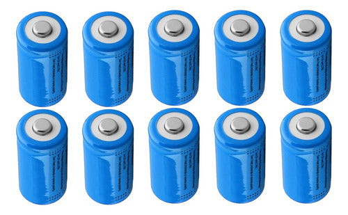 Smart Tech Rechargeable Battery Kit X10 16340 CR123A 3.7V Lithium 0