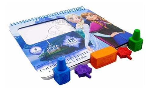 Libro Frozen Spiderman Avengers Mickey  C/crayon  De Dedo 1