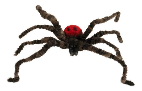 Party Store - Medium Red and Black Spider Halloween Decoration 0