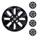 Retov Volkswagen Gol Trend Voyage 2014 14 Inch Black Cup Set with Logo 0