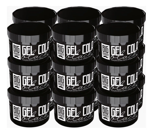 Gel Cola Black Big Barber 300g Preto Pigmentado Caixa 18 Und 0