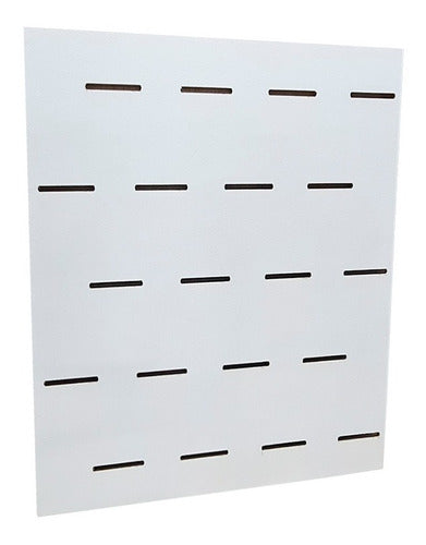 MJ Maderas Panel Ranurado Qatari 90x60 - Nuevo Modelo Ofertón - Blanco 1