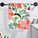 Exnundod Pink Red Poinsettia Hand Towel Bathroom Decoration 3