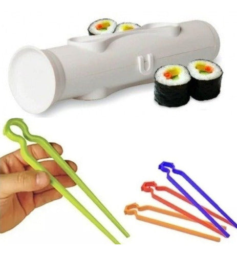 Maquina Para Hacer Sushi Fácil + 5 Pinzas Palitos De Colores 0