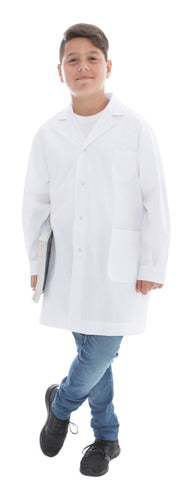 Classic Boy's Straight Lab Coat Arciel with Erevan Buttons Size 8 0
