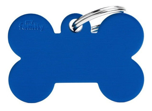 My Family Xlarge Aluminum Pet Tag Bone 0