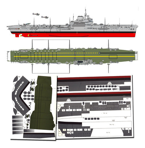 Portaaviones HMS Victorious 1.300 Papercraft 0