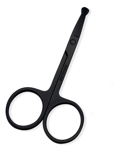 Oasis Round Tip Stainless Steel Baby Eyebrow And Nasal Scissors 0