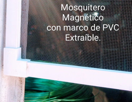 Magnetic Mosquito Net, PVC Fabric 1.2x2m + 20x2mm 5m Magnet Kit 6