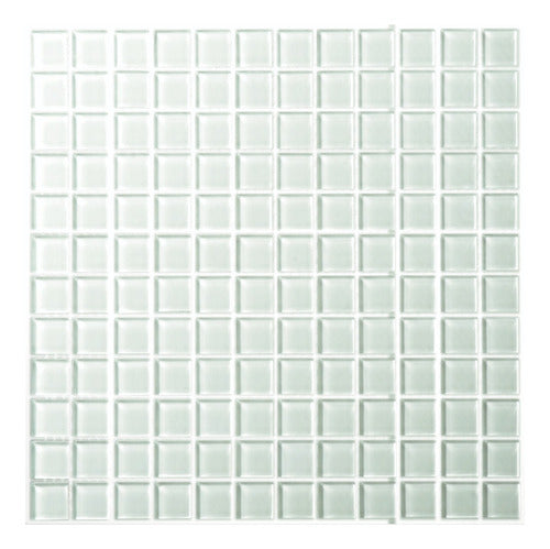 Misiones Deco Bianca Plain 2 Glass Mosaic Sheet 0