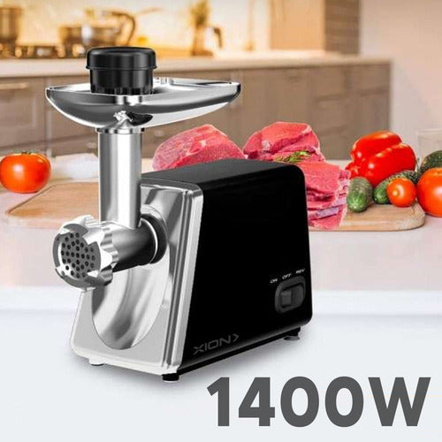 Picadora De Carne Xion 3 Cortes 1400 W Cuchillas Inox Dimm 1