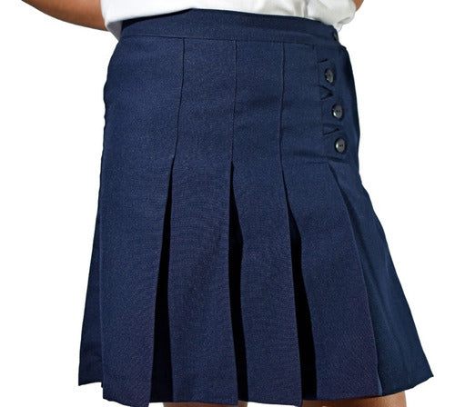 Creaciones Perla Classic Schoolgirl Pleated Short Pants Skirt in Tropical Fabric 0