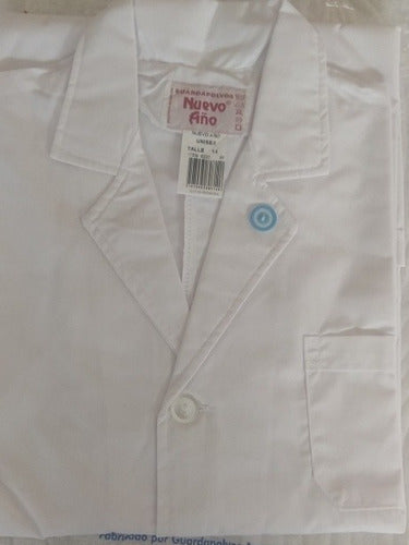 White School Lab Coat Size 14 1