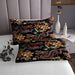 Feelyou Boys Dragon Colcha Golden Exotic Floral Coverlet Par 2