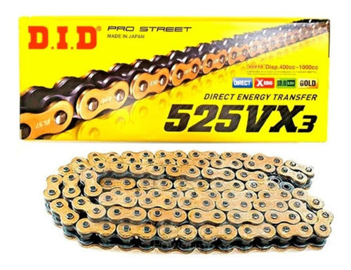 Cadena Did 525 Vx3 Con X-ring. 120l Eslabones (japon) 0