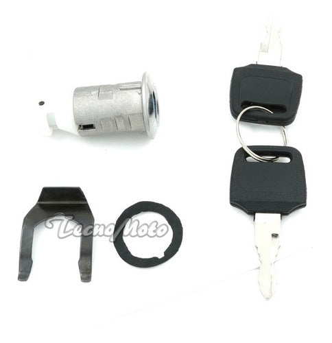 Tecnomoto Contact Key + Seat Lock Kit CG125 Titan 1