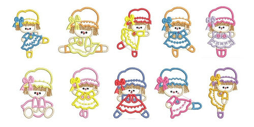 Matricesd10s 10 Design Embroidery Patterns for Girls Appliqué 0