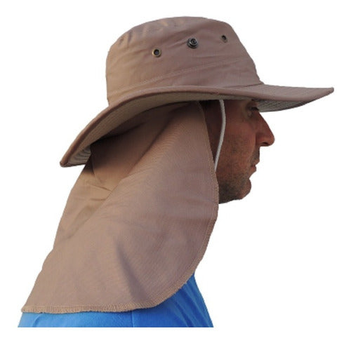 Australian Fishing Hat with Neck Flap Bonnie by Vestirmas 1