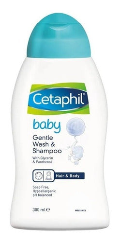 Shampoo Cetaphil Baby Baño Liquido Cabello Y Cuerpo X 300 Ml 0