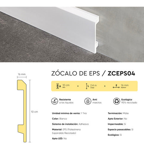 Frigg Zócalo PVC EPS Anti Humedad 1