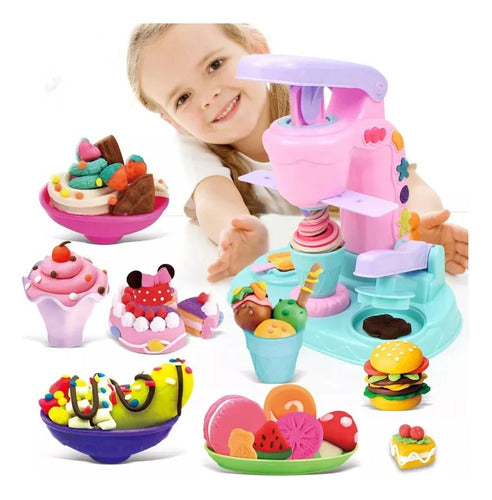 PlastiKids Ice Cream Machine Play Dough Set 0