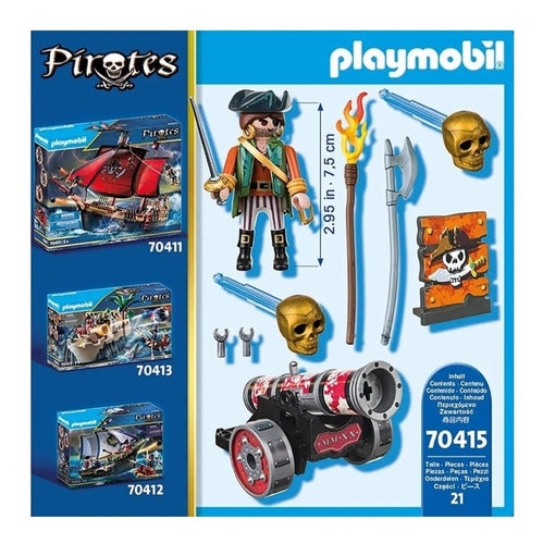 Playmobil Pirate with Cannon Shooter 70415 Original 5