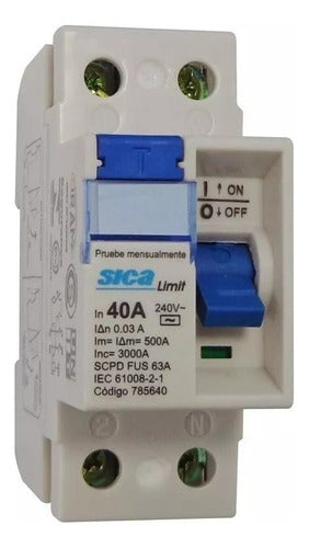 Sica Kit Sica 1 Termica 40a + 1 Disyuntor 40a + Caja 4 Mod 2