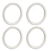 Set of 4 White Wheel Trims for 17.5 Front Wheels 0