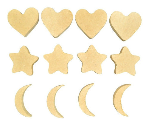 Magna Store Heart and Triangle Shapes for Painting 5x5x9mm X100 U 0