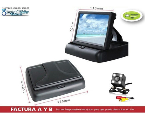 Pantalla Monitor Rebatible Lcd 4.3  + Camara Estacionamiento 1