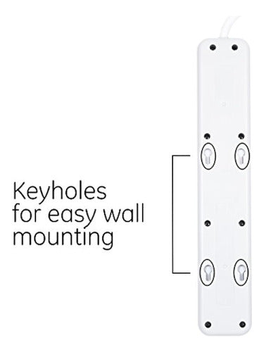 Ge Power Strip Protector De Sobretensión 6 Tomas Carga Rápid 2