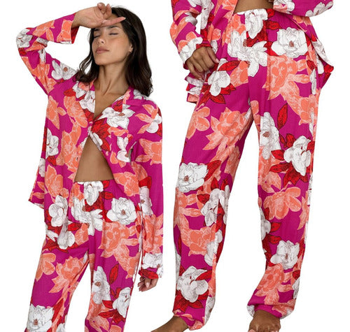 Women's Soft Silk Fibrana Pajama Set 0