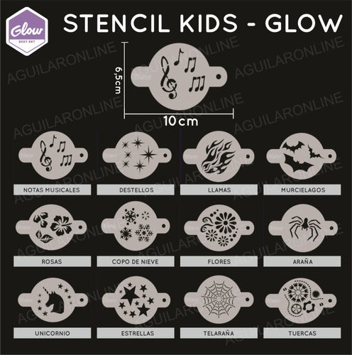 Glow Kids Stencil for Artistic Makeup 1