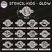 Glow Kids Stencil for Artistic Makeup 1
