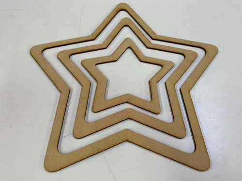 Artística el Ciprés Estrella Calada Aro Arandela Kit X 10u 33cm MDF/Fibrofacil 2