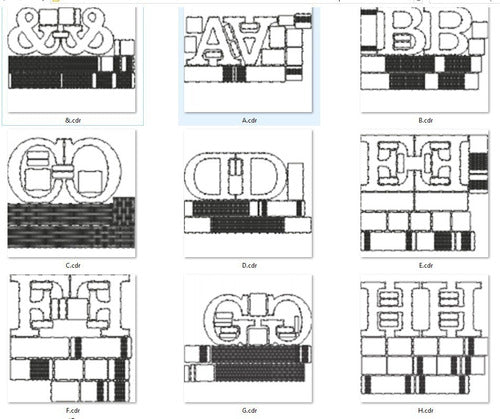 Vectores Corte  Laser - Letras 30 Cm 3d Para Mdf 3mm 3