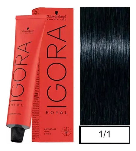 Schwarzkopf Igora Royal Kit 2 Permanent Tint 1-1 + 2 Oxidants 60ml 5