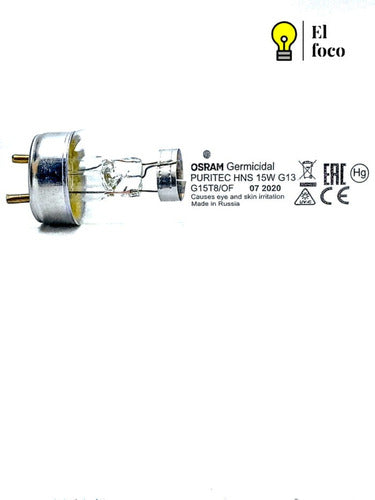 Tubo Germicida Uv-c 15w Osram 1