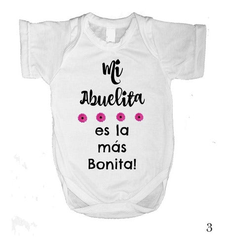 Baby Body Long or Short Sleeve Grandpa Grandma You're the Best Phrases 5
