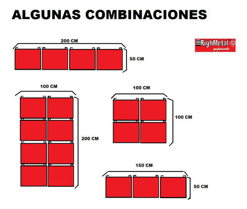 Righmetal Perforated Steel Tool Board 50 x 50 cm 2