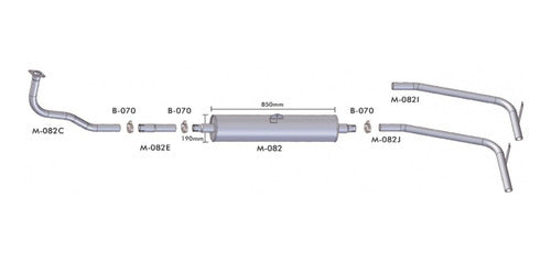 Tubo Salida Motor P/mercedes Benz 608 2 1